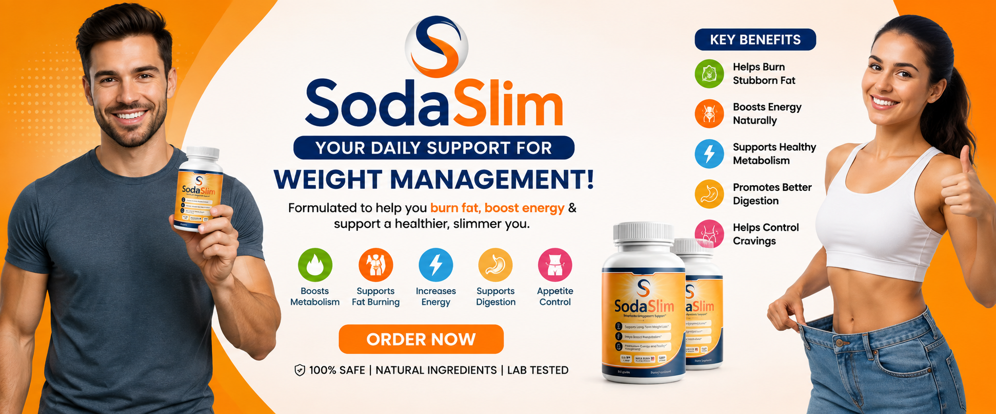 SodaSlim weight management — supports fat burning, energy, digestion and appetite control